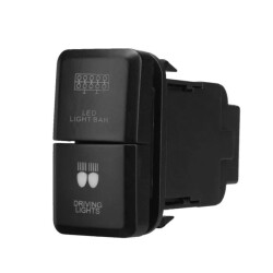 2'li ON-OFF Anahtar Mavi Işıklı 5-Kablolu 12V 3A - Led Light Bar + Driving Lights