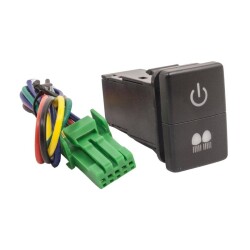 2'li ON-OFF Anahtar Mavi Işıklı 5-Kablolu 12V 3A Power + Driving Lights