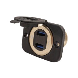 2'li QC3.0 USB Şarj Soket Paneli - Voltaj Göstergeli
