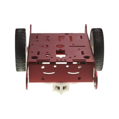 2wd mBot Alüminyum Araç Kiti - Kırmızı (Motor ve Tekerlek Dahil) - 4