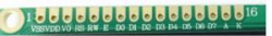 2X16 LCD Display Upper Left Blue - 2