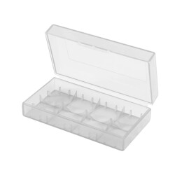 2x18650 Battery Storage Box - Transparent