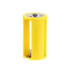 3 AA Battery Holders - 1.5V Parallel D-Type Battery Converter Yellow