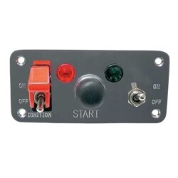 3-Gang ON-OFF Toggle Switch Panel with Ignition Switch - 1