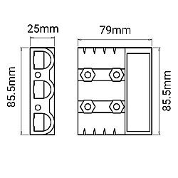 3-Pin 175A 600V Anderson Power Akü Soketi - Kırmızı - 2