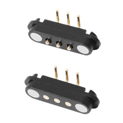 3-Pin 2.54mm 90C Pogo Pin Magnetic Connector Set