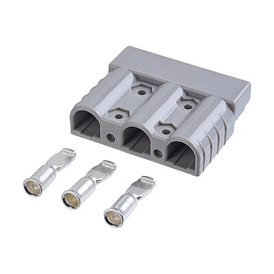 3-Pin 50A 600V Anderson Power Akü Soketi - Gri - 1