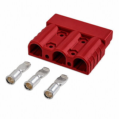 3-Pin 50A 600V Anderson Power Akü Soketi - Kırmızı - 1