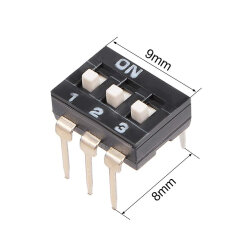 3-Pin Integrated Dip Switch - 3