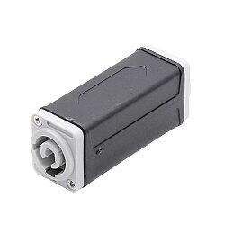 3-Pin Male-to-Male PowerCon Interconnect Adapter - White-White