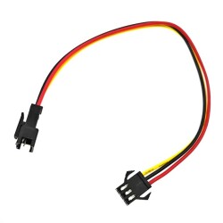 3-Pin SM 2.54mm Dişi - Erkek Uzatma Kablosu - 20cm