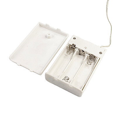 3 White AA Battery Holder - with Switch and With Lid - 2