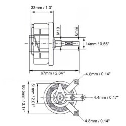 30R 100W BC1 Reosta Direnç - Potansiyometre - 3