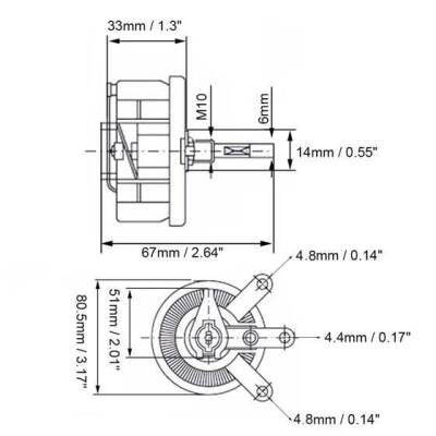 30R 100W BC1 Reosta Direnç - Potansiyometre - 3