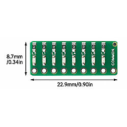 3.3-5V 8-Bit LED Module - Blue - 4