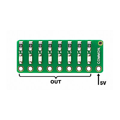 3.3-5V 8-Bit LED Module - Green - 3