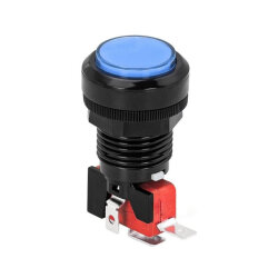 33mm 12V Illuminated Game Machine Button - Blue