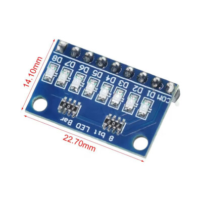3.3V 5V 8-Bit Red LED Module - Anode - 4