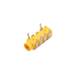 3.5mm Stereo 6-Pin Jack Female - Yellow
