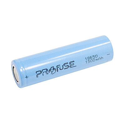 3.7V 1500mAh 18650 Li-ion Rechargeable Battery - Headless - 2
