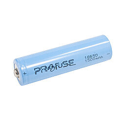 3.7V 1500mAh 18650 Li-ion Şarjlı Pil - Başlı - 2