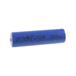 3.7V 2400mAh 18650 Li-ion Şarjlı Pil - Başlı