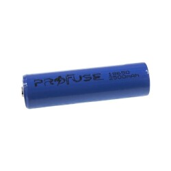3.7V 2500mAh 18650 Li-ion Şarjlı Pil - Başlı