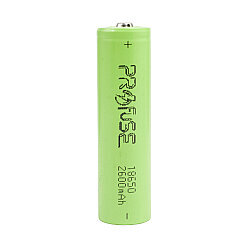 3.7V 2600mAh 18650 Li-ion Rechargeable Battery - With Head