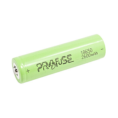 3.7V 2600mAh 18650 Li-ion Şarjlı Pil - Başlı - 2