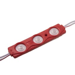 3'lü Mercekli Modül Led - Kırmızı 12V 1.5W