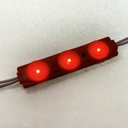 3'lü Mercekli Modül Led - Kırmızı 12V 1.5W - 2