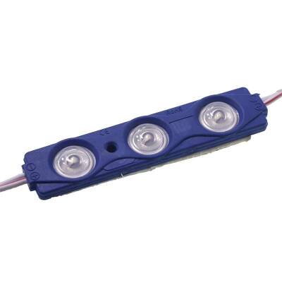 3'lü Mercekli Modül Led - Mavi 12V 1.5W - 1