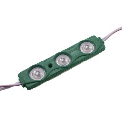 3'lü Mercekli Modül Led - Yeşil 12V 1.5W - 1