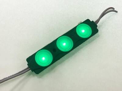 3'lü Mercekli Modül Led - Yeşil 12V 1.5W - 2