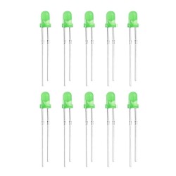 3mm Green Led Package - 10 Pieces