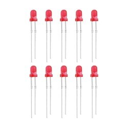 3mm Red Led Package - 10 Pieces