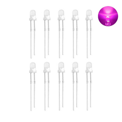 3mm Şeffaf Pembe Led Paketi - 10 Adet - 1