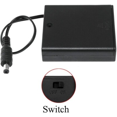 4 AA Battery Holders - With Jack, Switch and Cover - 2