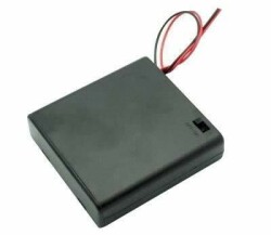 4 AA Battery Holders - With Key and Cover