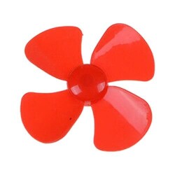 4 Blade Plastic Propeller Ø56mm - Red