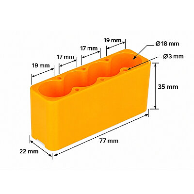 4-Cell 18650 Spot Welding Battery Holder Fixture - 3