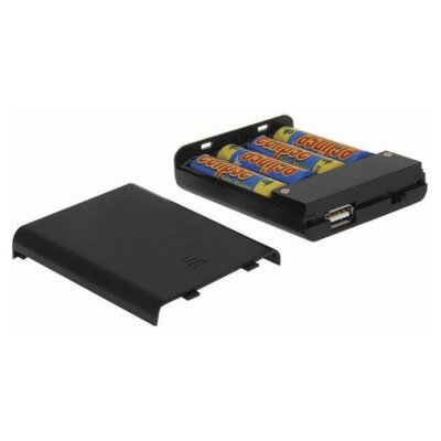 4-Pack AA Battery Holder with USB Output - 3