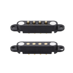 4-Pin 2.54mm Pogo Pin Magnetic Connector Set - With Ear
