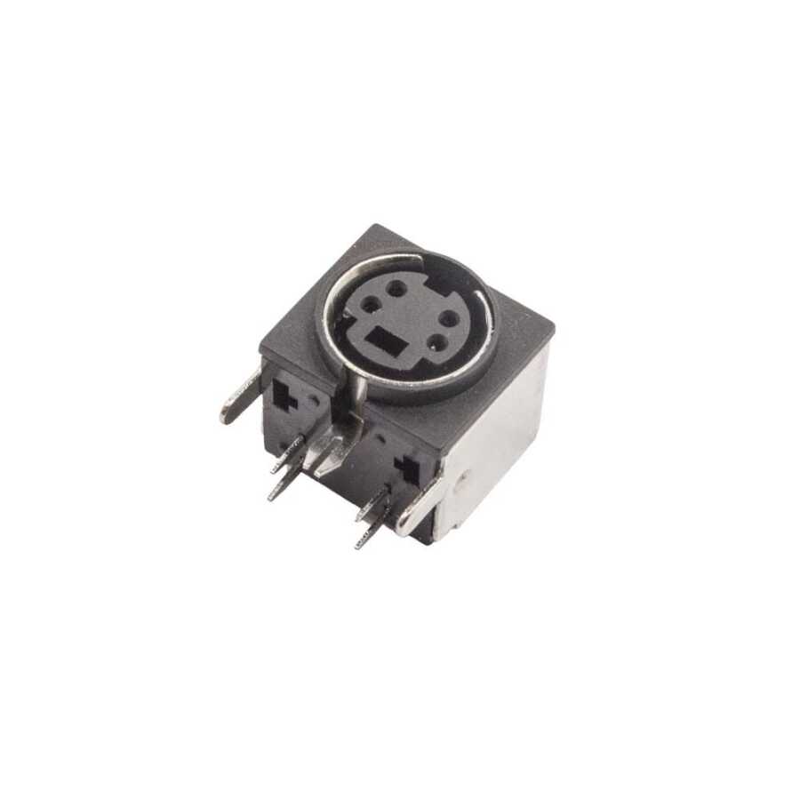 4 Pin Dişi Mini DIN Konnektör - Pcb Tipi