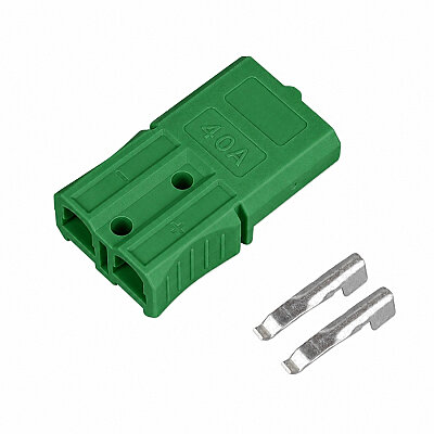 40A 600V Anderson Power Battery Socket - Green - 1