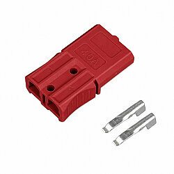 40A 600V Anderson Power Battery Socket - Red - 1