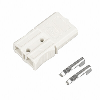 40A 600V Anderson Power Battery Socket - White - 1