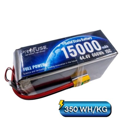 44.4V 12S 15000mAh 15C Solid State Lipo Battery - 1