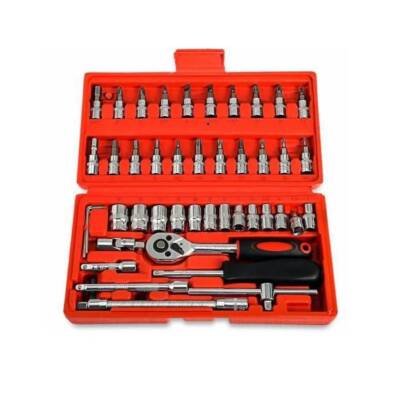 46 Parça 1/4 Cırcırlı Lokma Anahtar Takım - 1