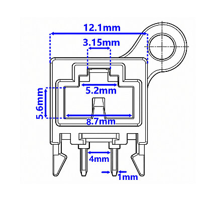 4.7mm 2-Pin PCB-Mount Terminal - 4